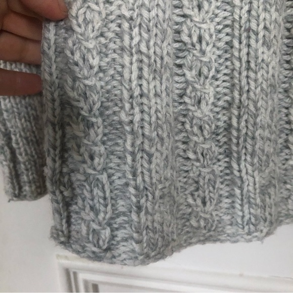 Handmade Chunky Knit Coastal Fisherman Crewneck Pullover Sweater Medium Large - Picture 5 of 7